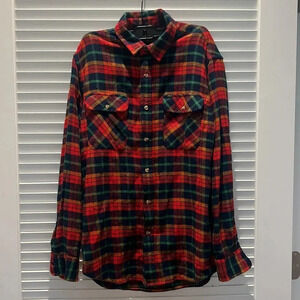 Obey Multicolor Button Down Flannel Shirt